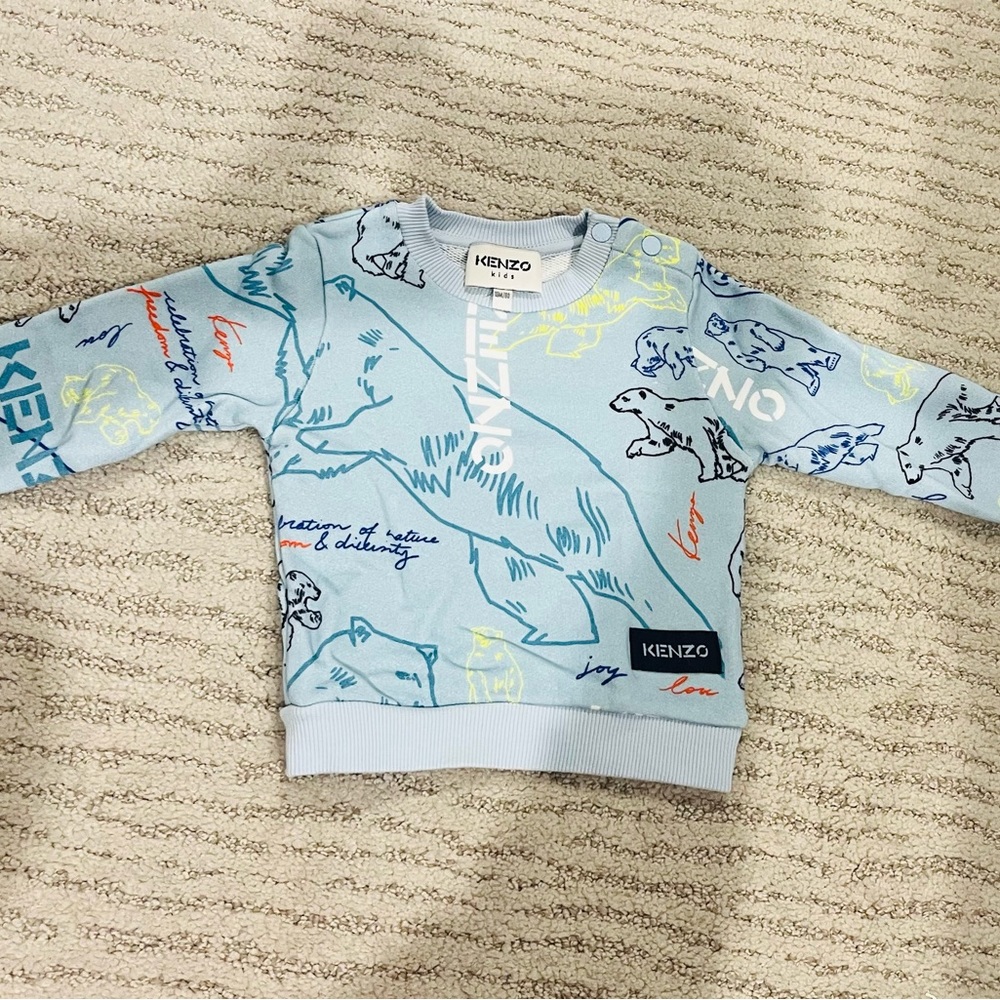 Kenzo Kids Blue Graphic Sweater